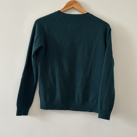 Jumper 1234 100% Cashmere Big Sur Crew in Bottle and Acid Green Size 1 / XS - Picture 3 of 5